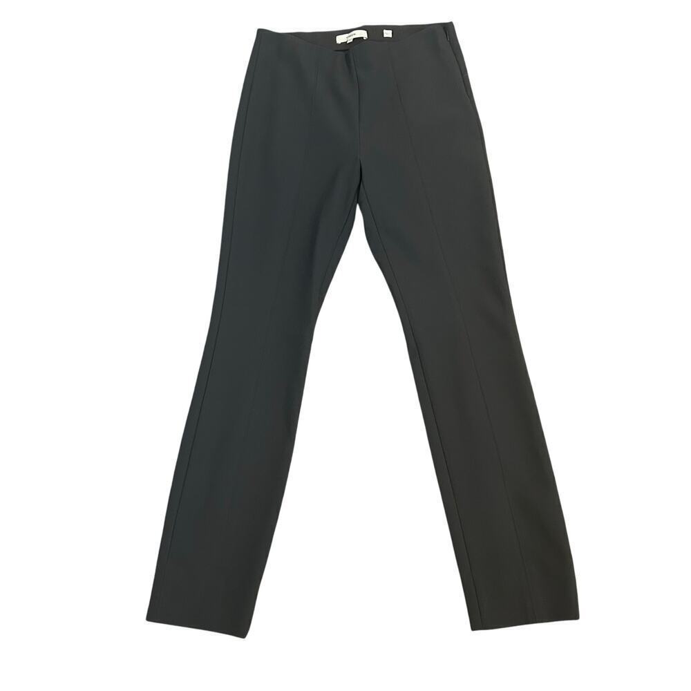 Vince‎ women's dark gray mid seam side zip ankle ponte leggings size S